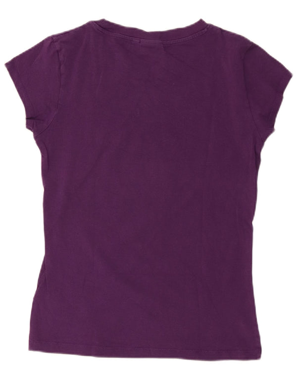 T-shirt grafica da donna Ellesse Heritage Top UK 12 cotone viola medio