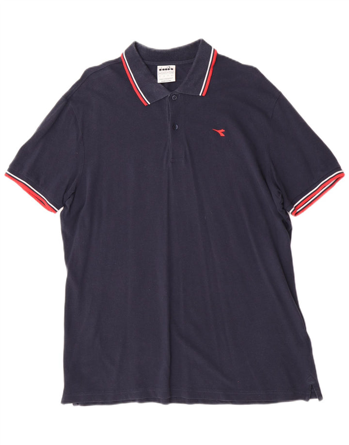 Polo Diadora Uomo 2XL Cotone Blu Navy
