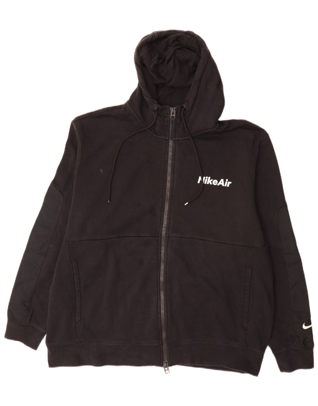Felpa con cappuccio e zip da uomo Nike 2XL cotone nero