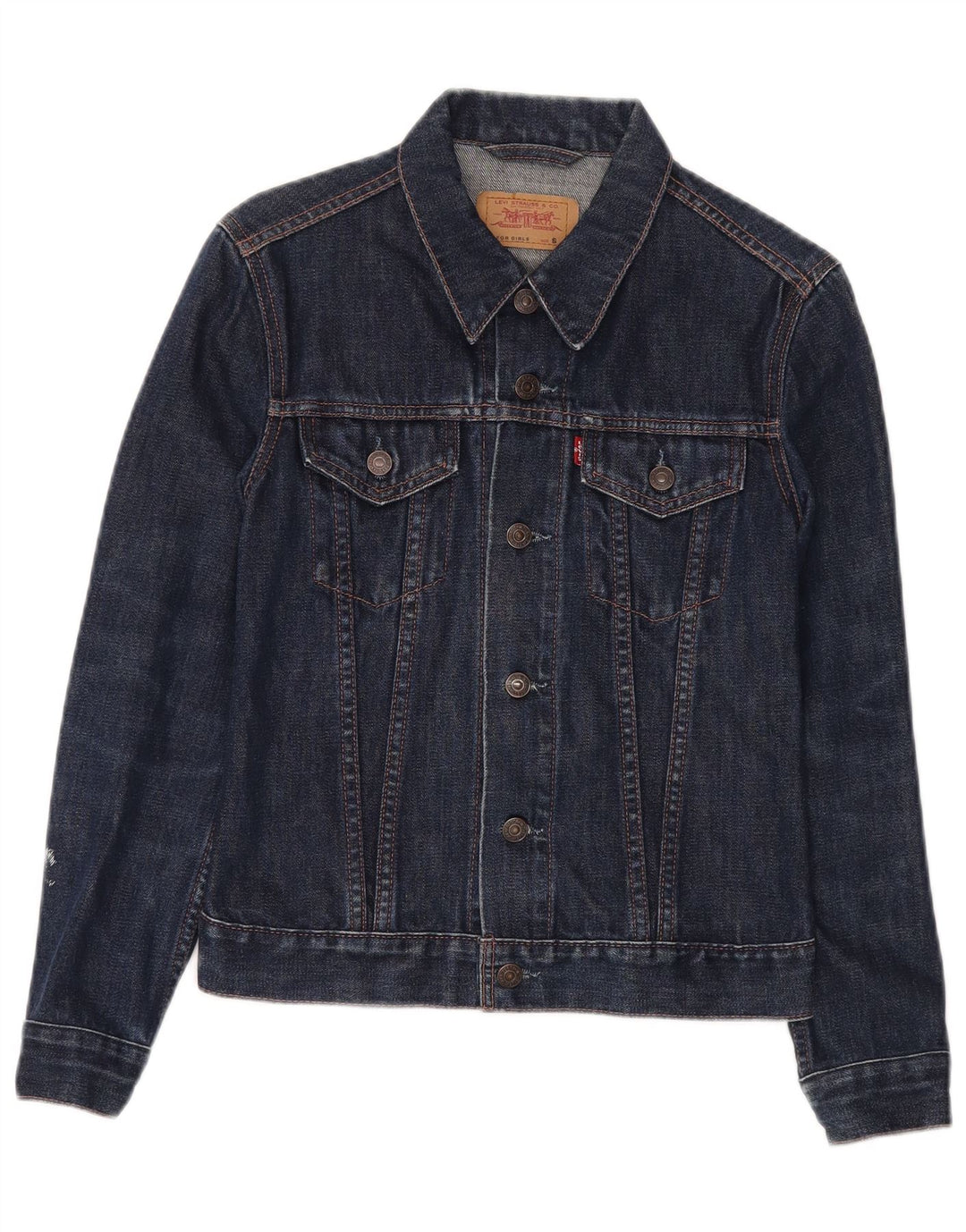 Giacca di jeans per bambina LEVI'S 9-10 anni piccola in cotone blu navy