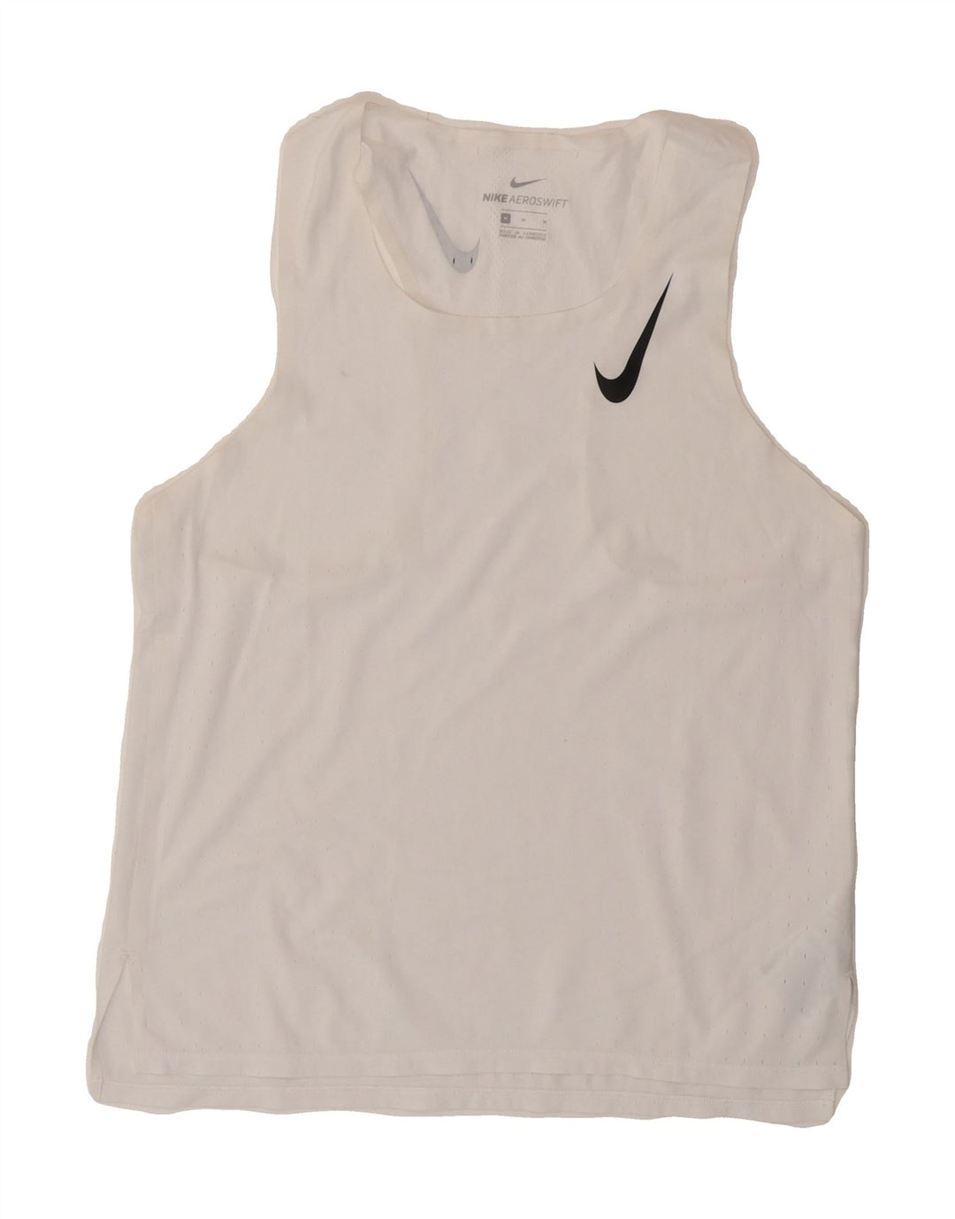 NIKE Womens Graphic Vest Top UK 12 Medium White Polyester Vintage Nike and Second-Hand Nike from Messina Hembry 