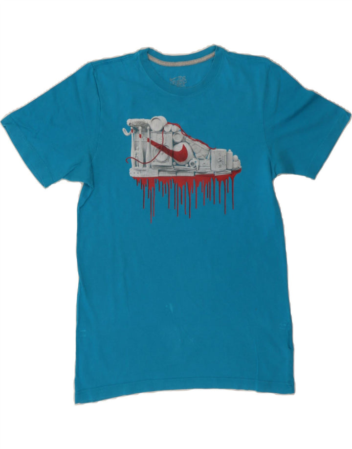 NIKE Mens Regular Fit Graphic T-Shirt Top Small Blue Cotton Vintage Nike and Second-Hand Nike from Messina Hembry 