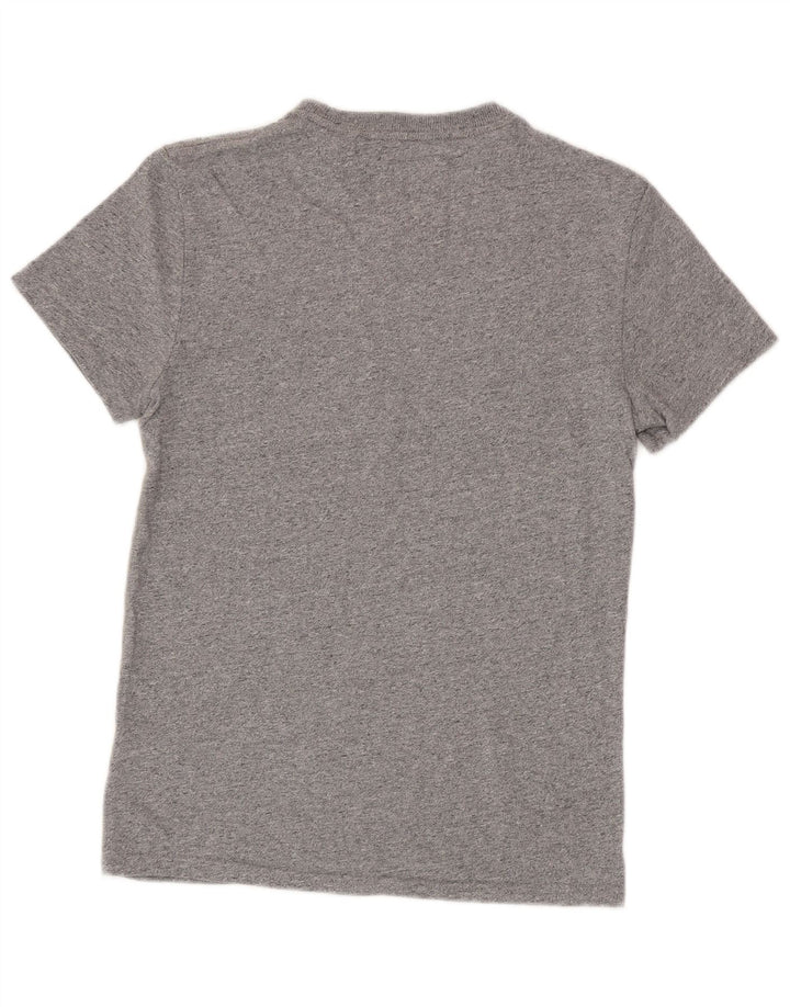 T-shirt grafica da uomo Superdry Top in cotone chiazzato grigio piccolo