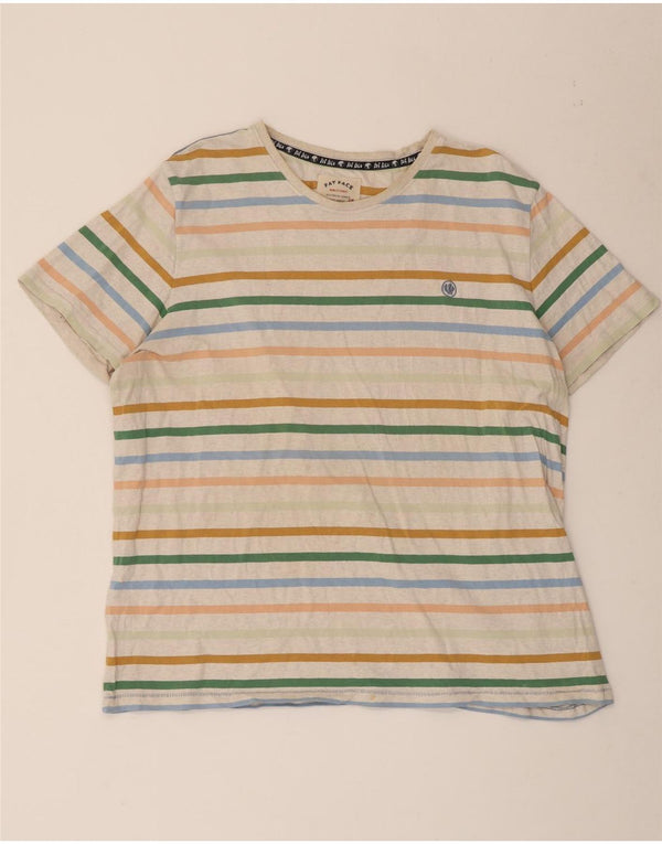 T-shirt da uomo Fat Face Top 2XL cotone a righe multicolore
