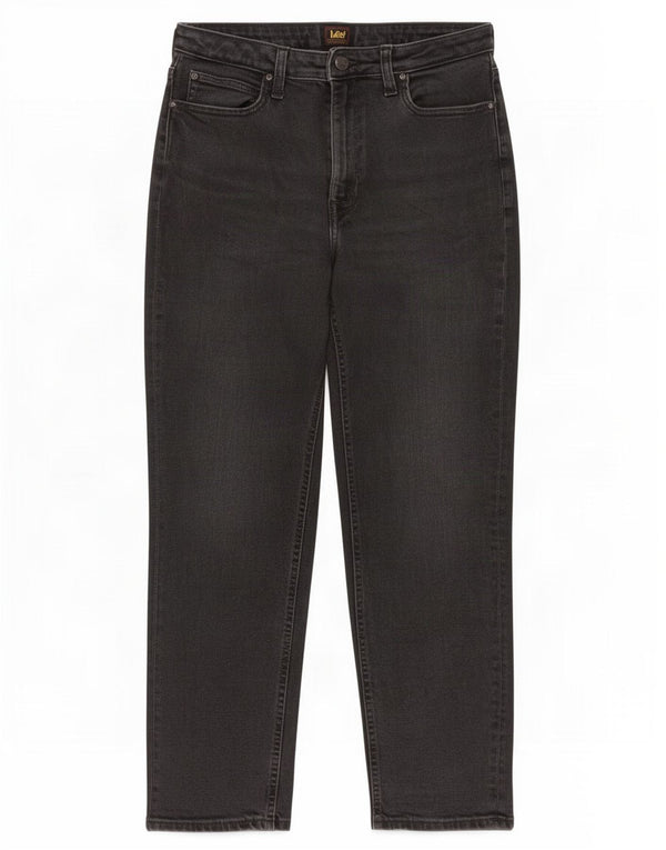 Jeans dritti Carol da donna Lee W32 L26 cotone grigio