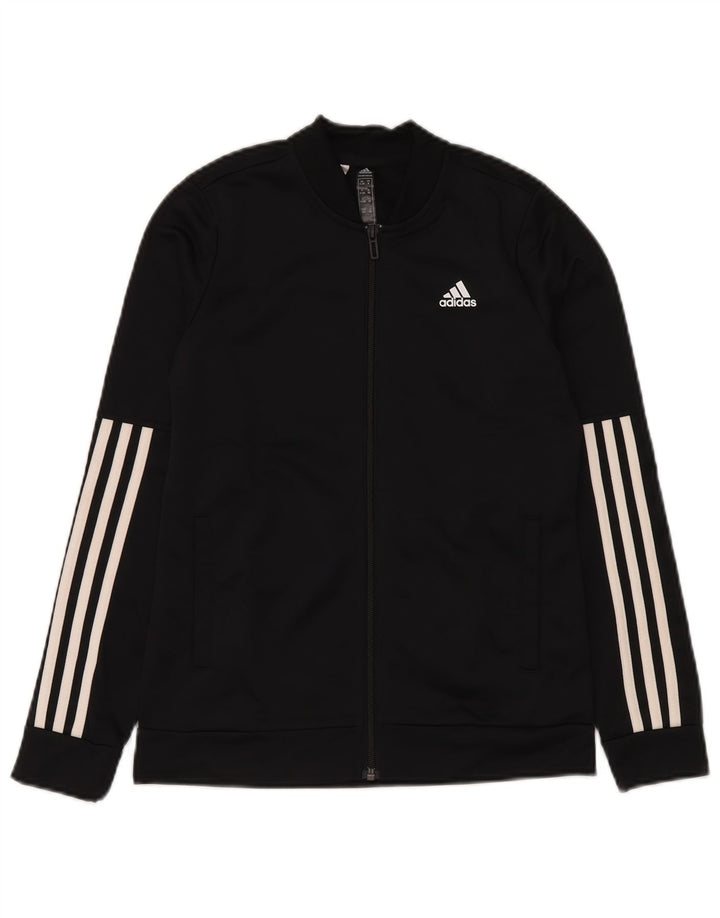 Giacca da ginnastica Adidas Primegreen da ragazzo 11-12 anni in poliestere nero