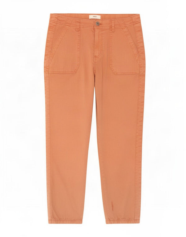 Pantaloni corti affusolati da donna Marks & Spencer UK 14 Large W32 L25 Arancione
