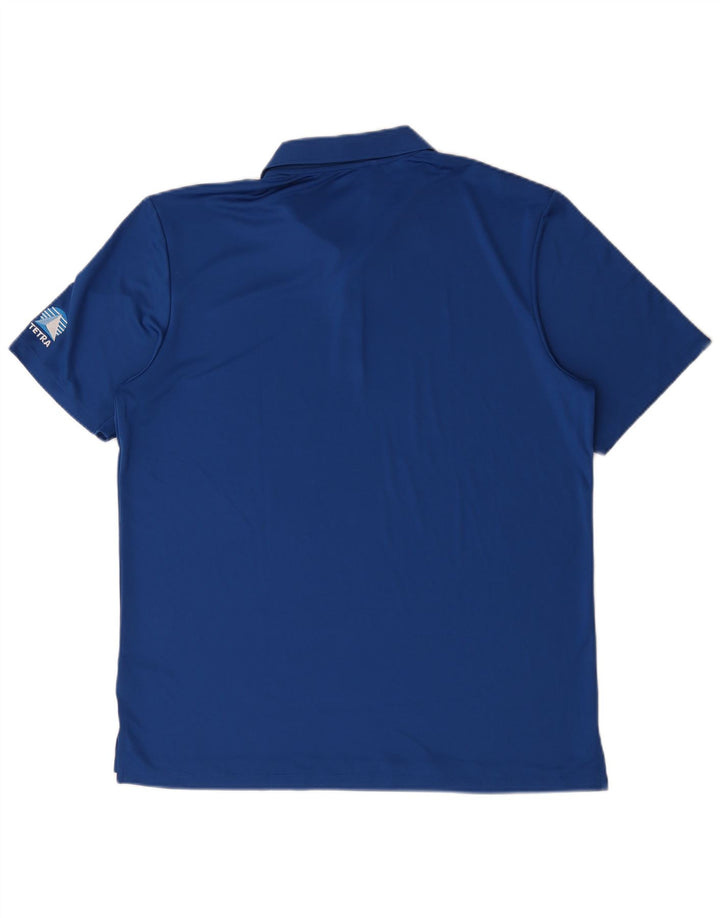 Polo Adidas da uomo grande in poliestere blu