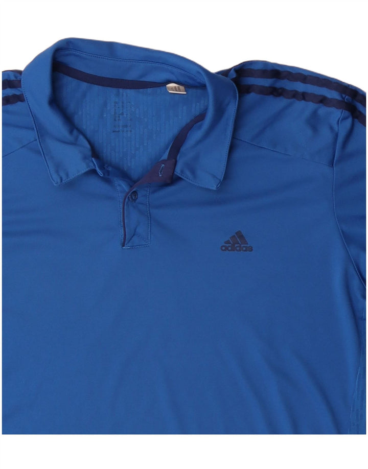 Polo Adidas Climacool da uomo grande blu