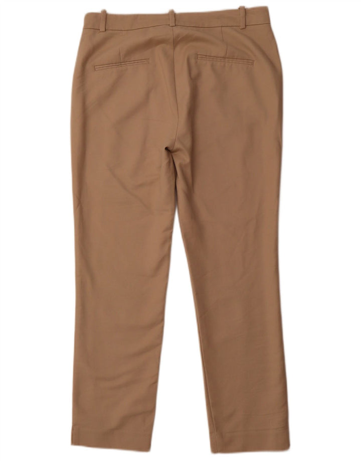 Pantaloni chino basic affusolati da donna ZARA EU 38 Small W28 L25 cotone marrone