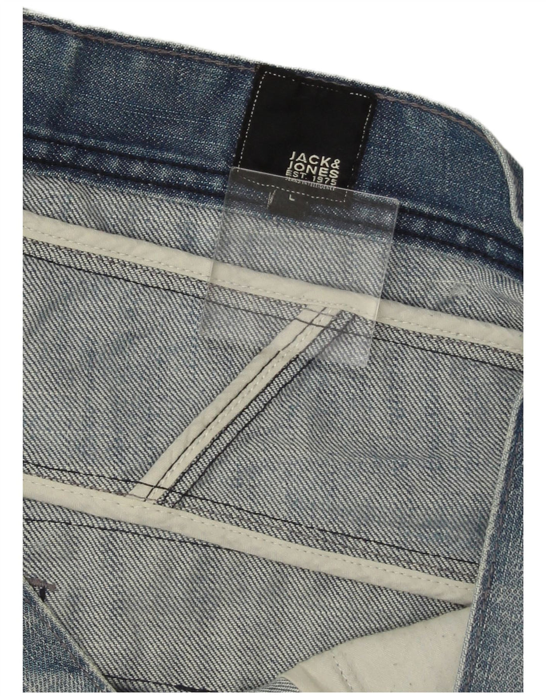 JACK & JONES Pantaloncini di jeans da uomo grandi W34 blu