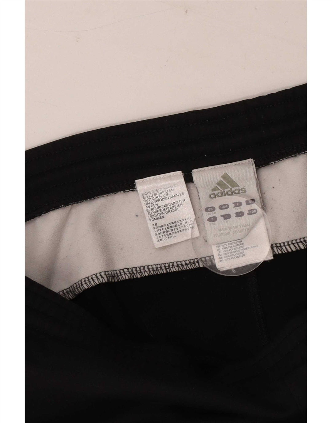 Pantaloni da tuta da uomo Adidas UK 38/40 Medium Nero Poliestere