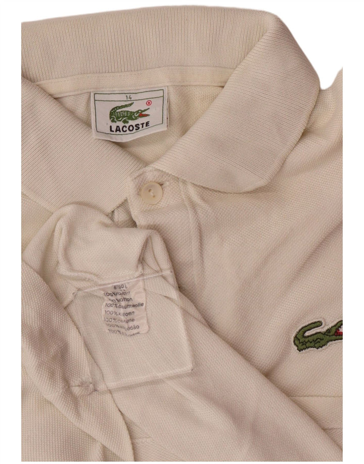 Polo Lacoste Bambino 13-14 Anni Cotone Bianco