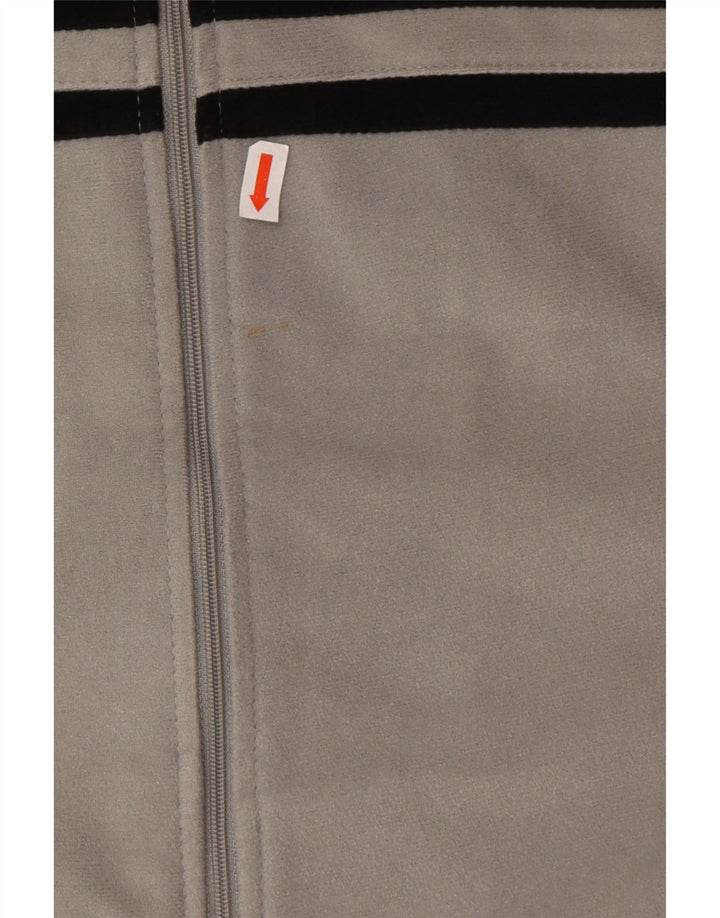 Giacca da tuta da uomo Kappa in poliestere color block grigio medio