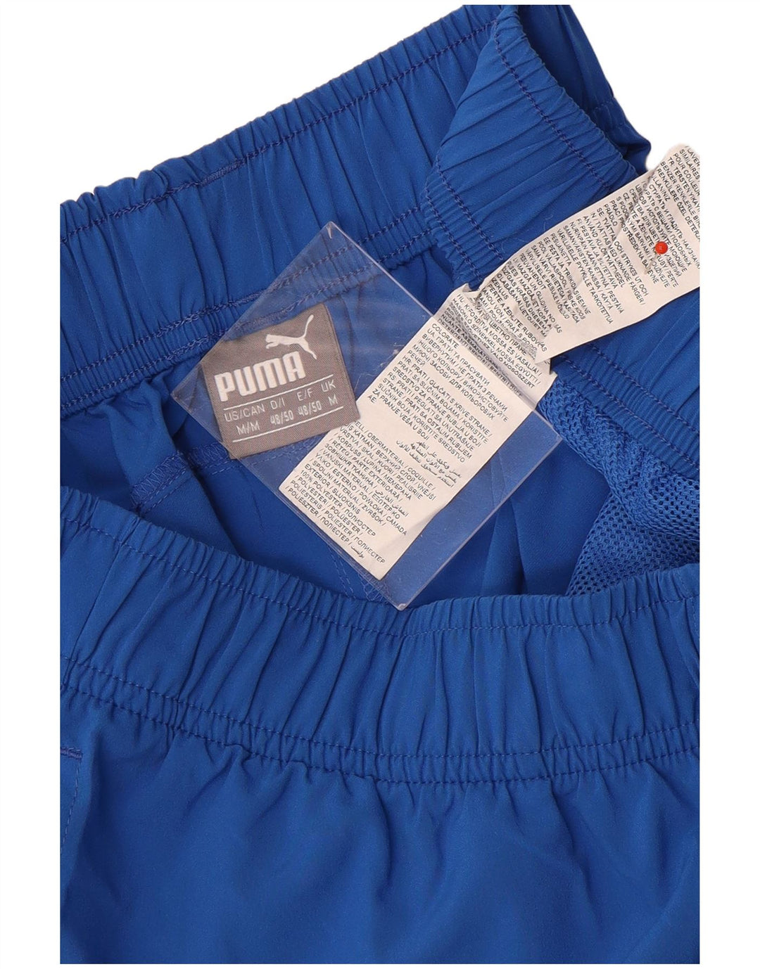 Pantaloncini sportivi da uomo Puma in poliestere blu medio
