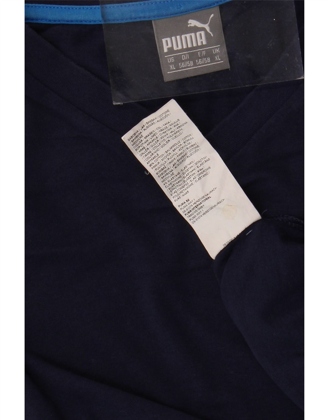 T-shirt da uomo PUMA Top XL blu navy in cotone