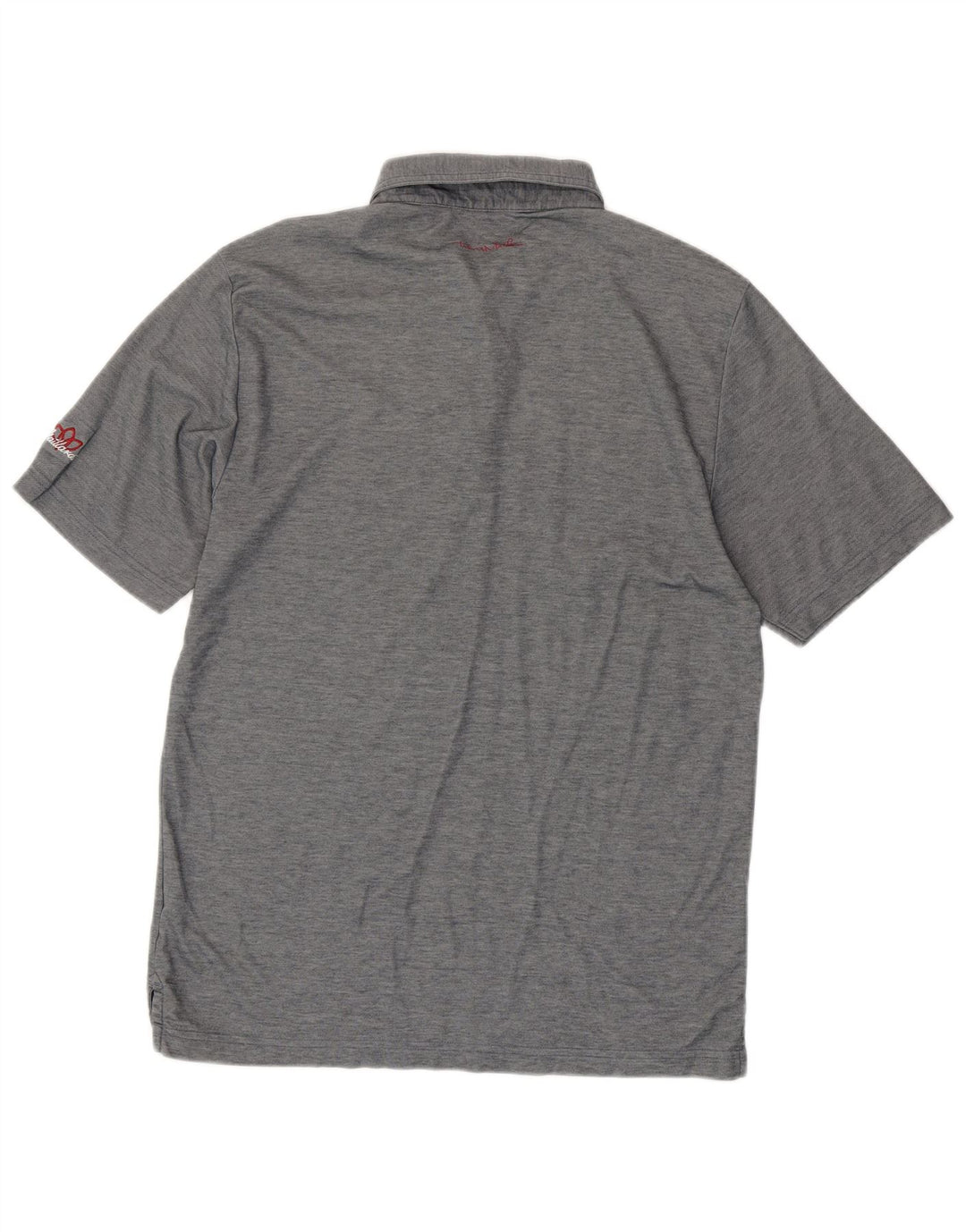 Polo da uomo Travis Mathew in cotone a righe grigio medio