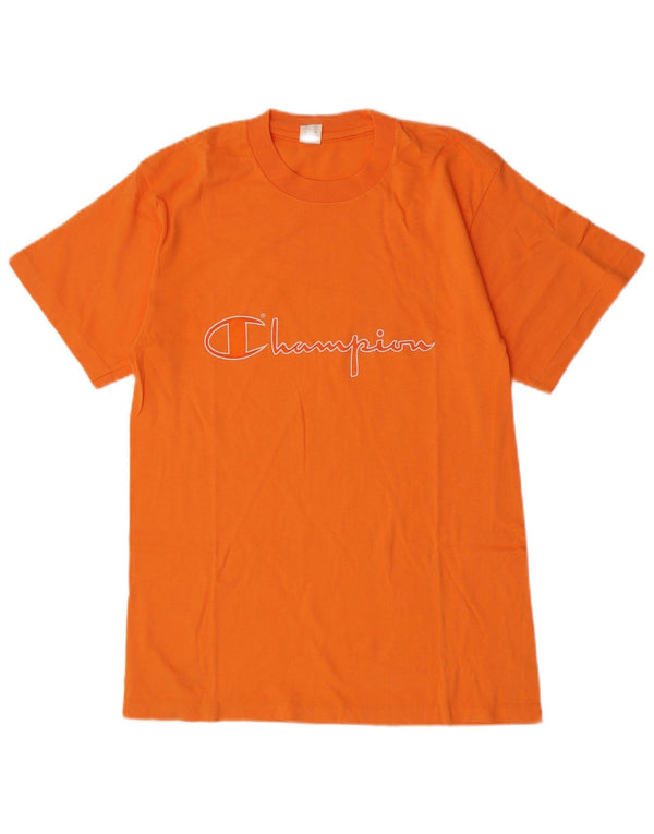 T-shirt grafica da uomo Champion Top in cotone arancione medio