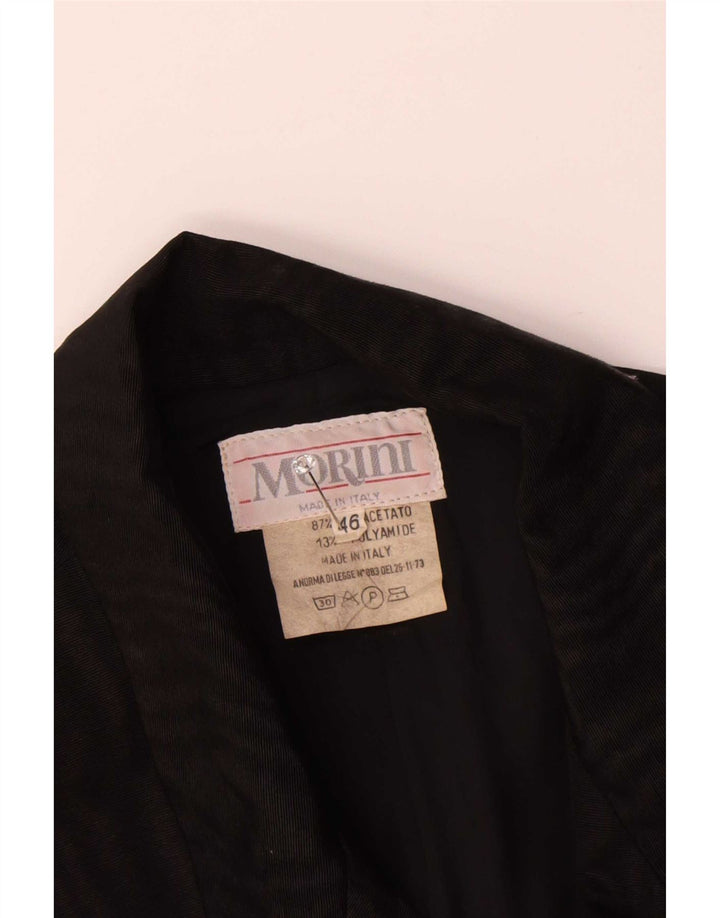 Sergio Morini Giacca blazer a 1 bottone da donna IT 46 Large Nero Acetato