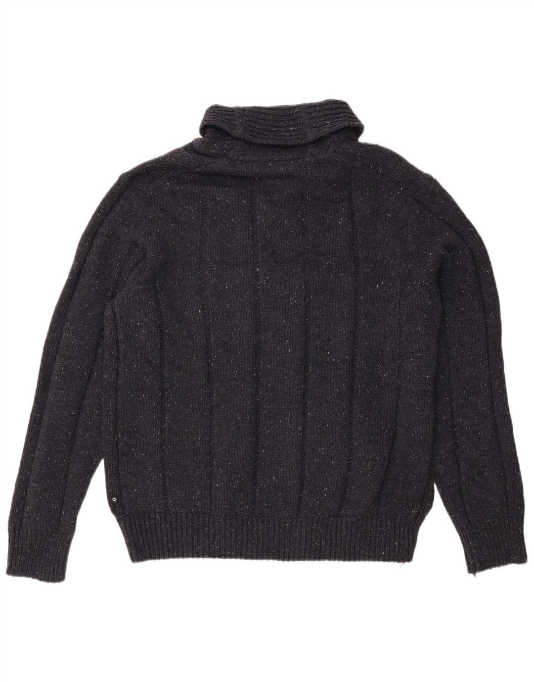 NAUTICA Maglione da uomo con collo a scialle XL in acrilico nero