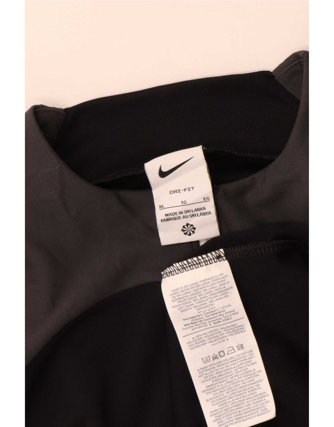 Maglia Nike Dri Fit da uomo a maniche lunghe XL nera color block