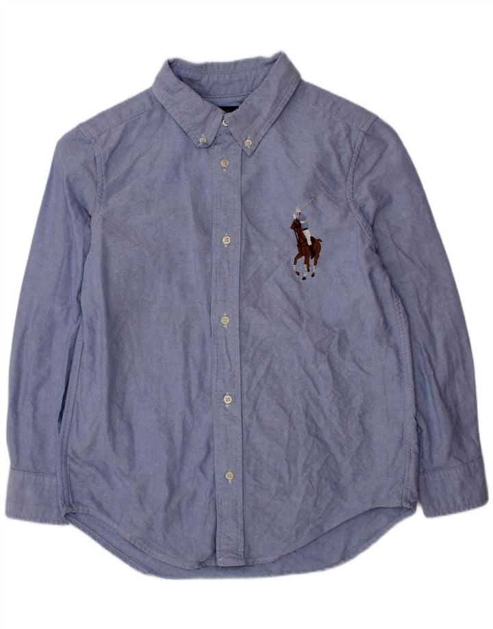 RALPH LAUREN Camicia Bambino 6-7 Anni Cotone Blu