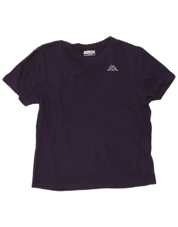 T-shirt da uomo Kappa Top Large in cotone blu navy