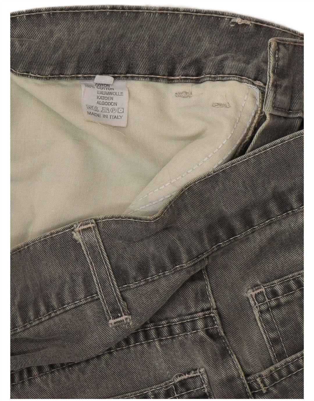 Jeans affusolati da uomo James Dillon IT 46 Small W30 L30 Cotone grigio