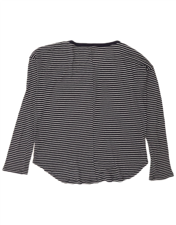 Maglia a maniche lunghe da donna Gas UK 14 Poliestere a righe blu navy medio