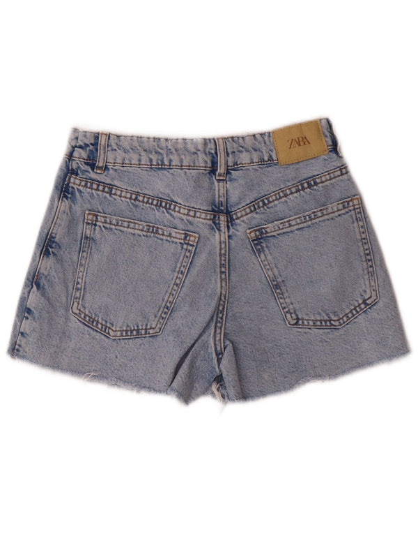 Pantaloncini di jeans per ragazze Zara 11-12 anni W24 cotone blu