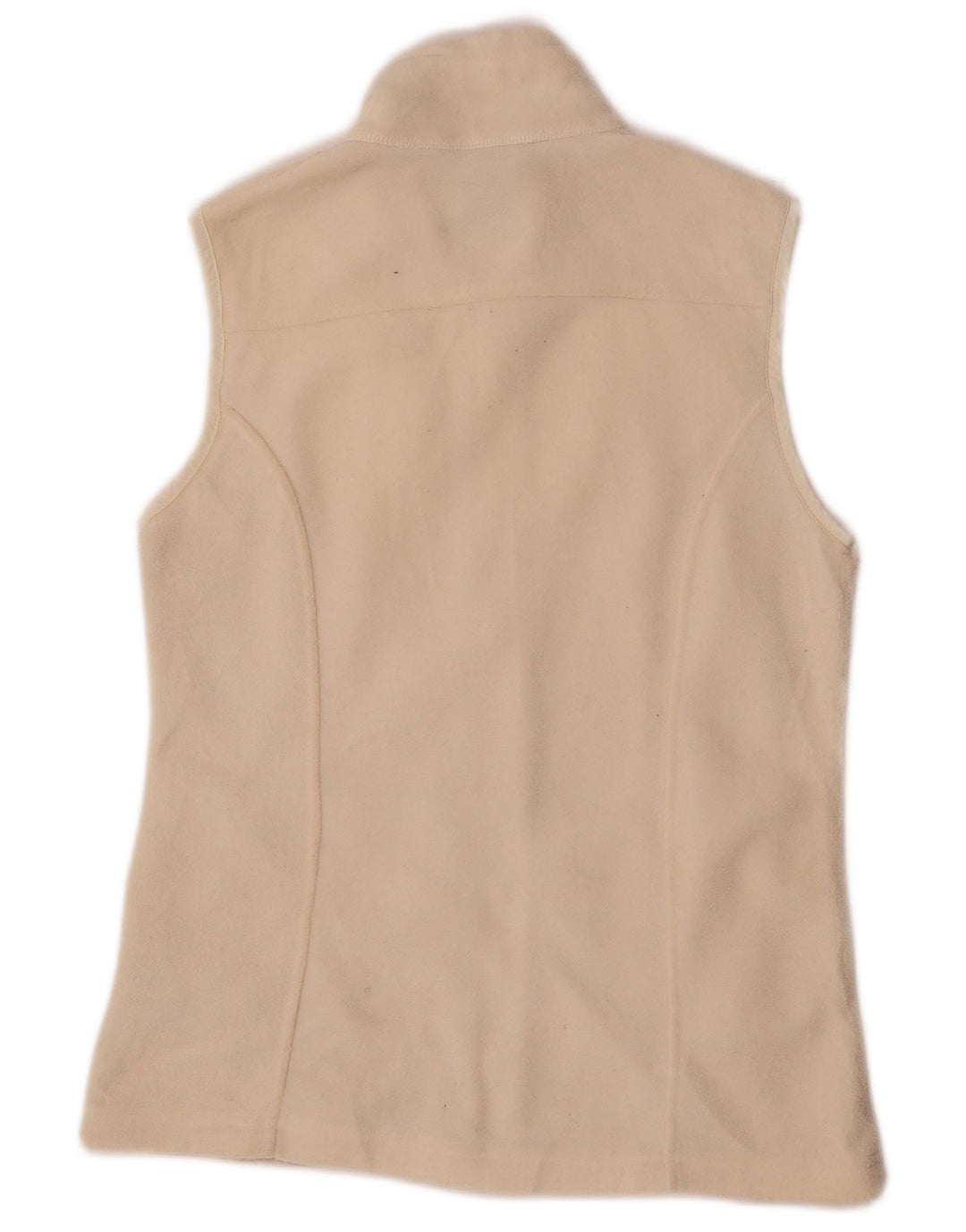 Gilet in pile da donna Eddie Bauer UK 10 piccolo bianco sporco