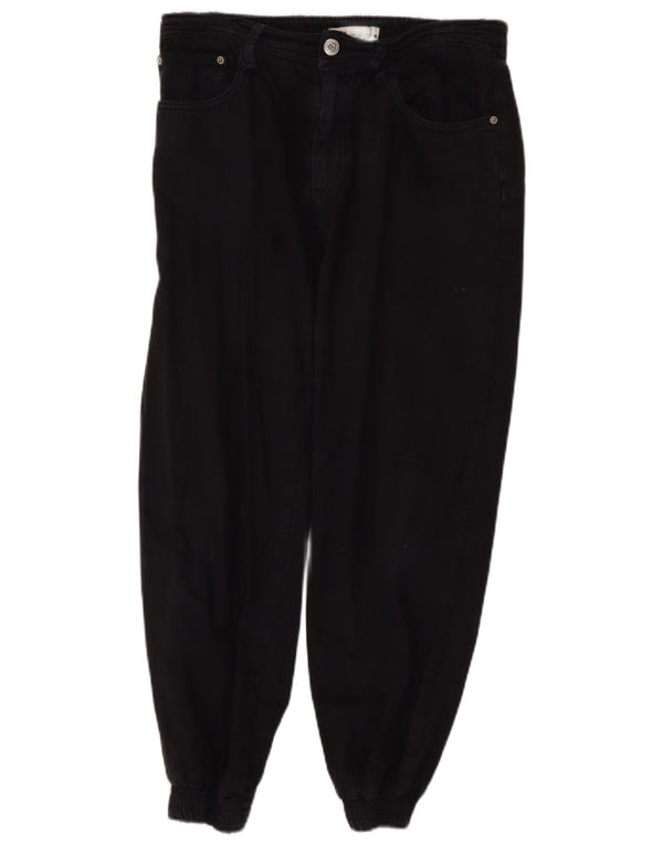 Jeans corti da donna Zara Joggers grandi W30 L25 blu navy