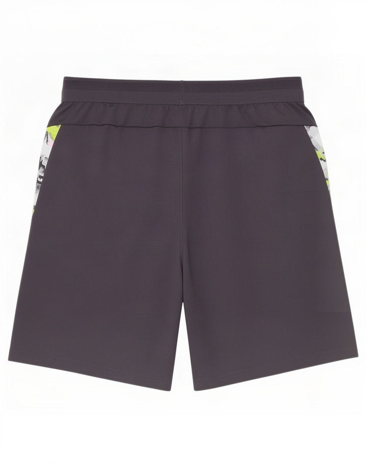 Pantaloncini sportivi da uomo Puma in poliestere color block grigio medio