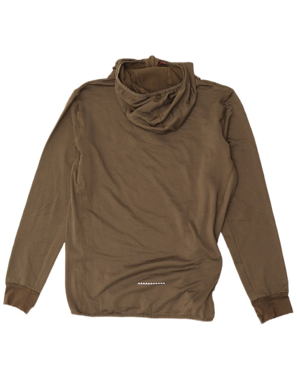 Maglione con cappuccio e zip Quiksilver da uomo, grande, in poliestere color kaki