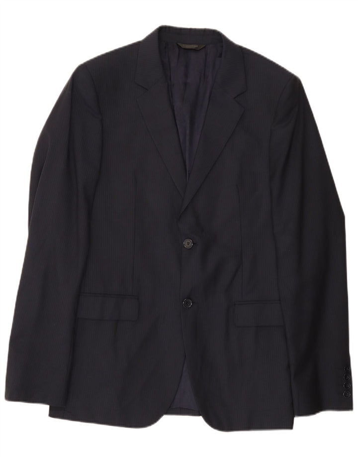 Giacca blazer da uomo a 2 bottoni Calvin Klein IT 48 medio blu navy gessato
