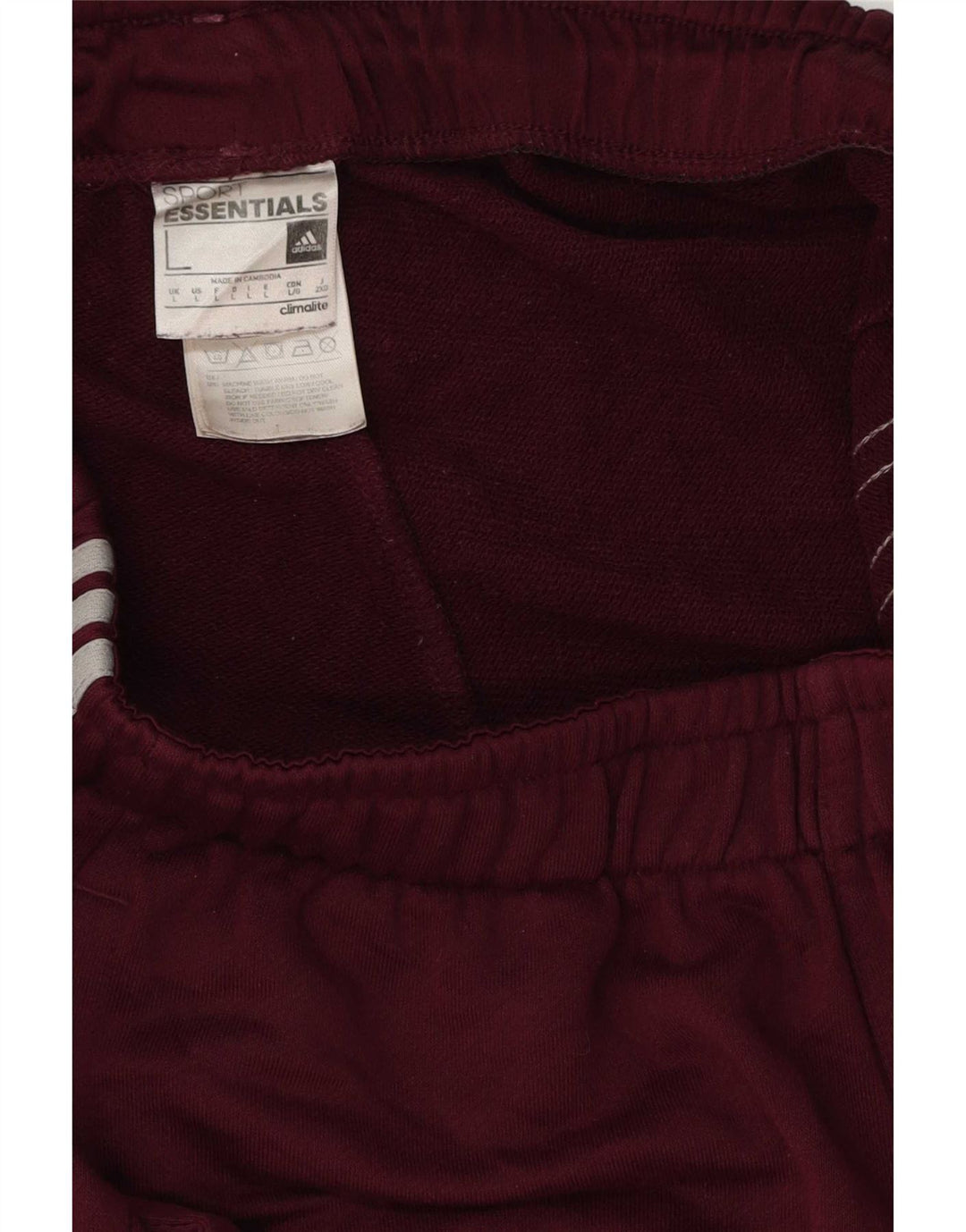 Pantaloncini sportivi Adidas Climalite da uomo di grandi dimensioni in poliestere bordeaux