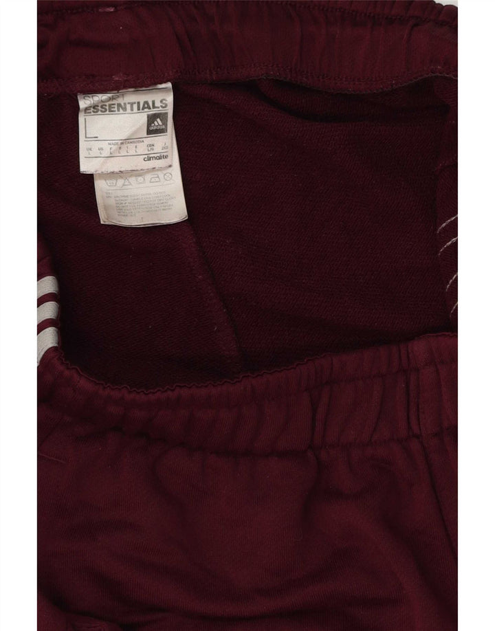Pantaloncini sportivi Adidas Climalite da uomo di grandi dimensioni in poliestere bordeaux