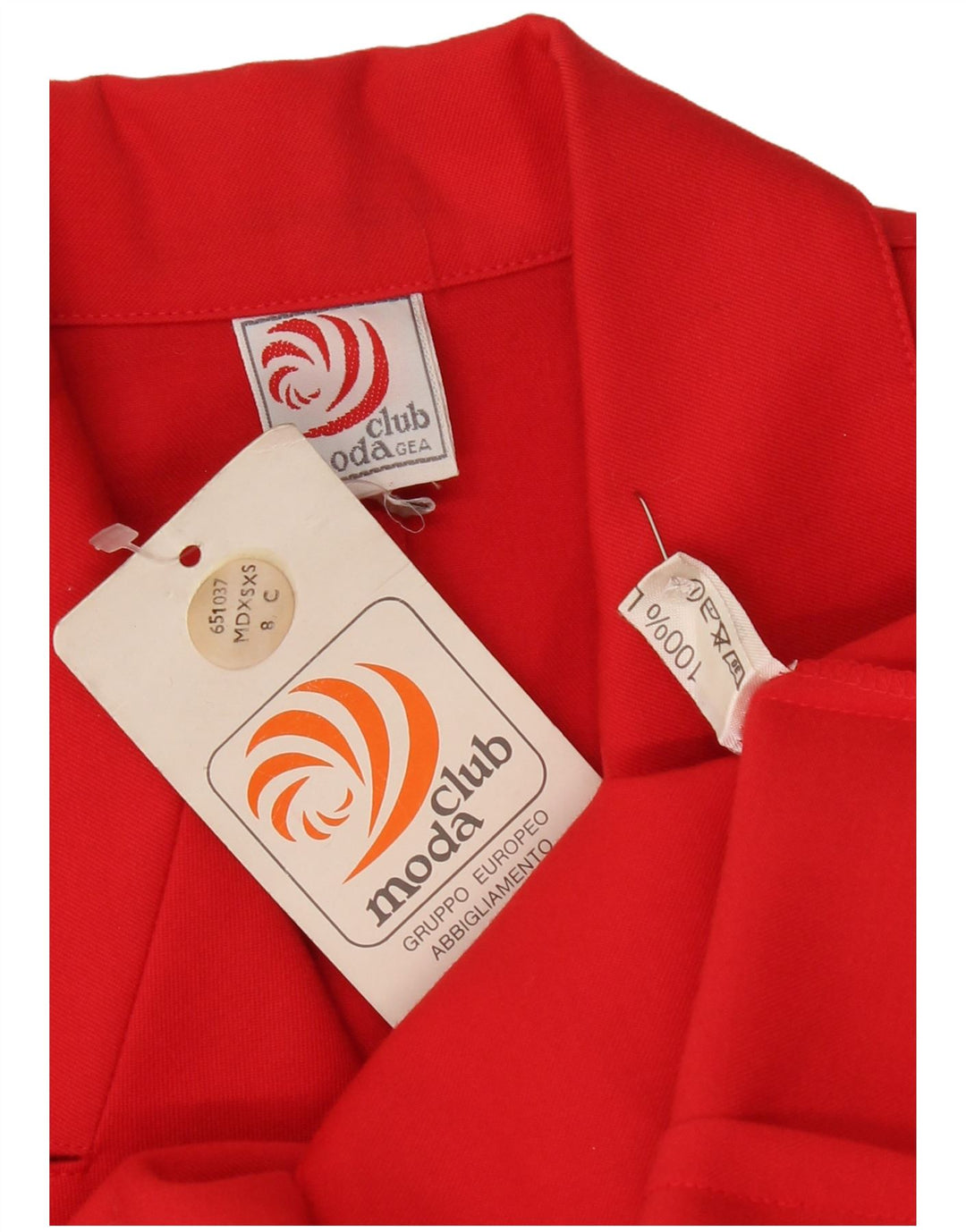 Abito tubino vintage da donna IT 44 rosso medio