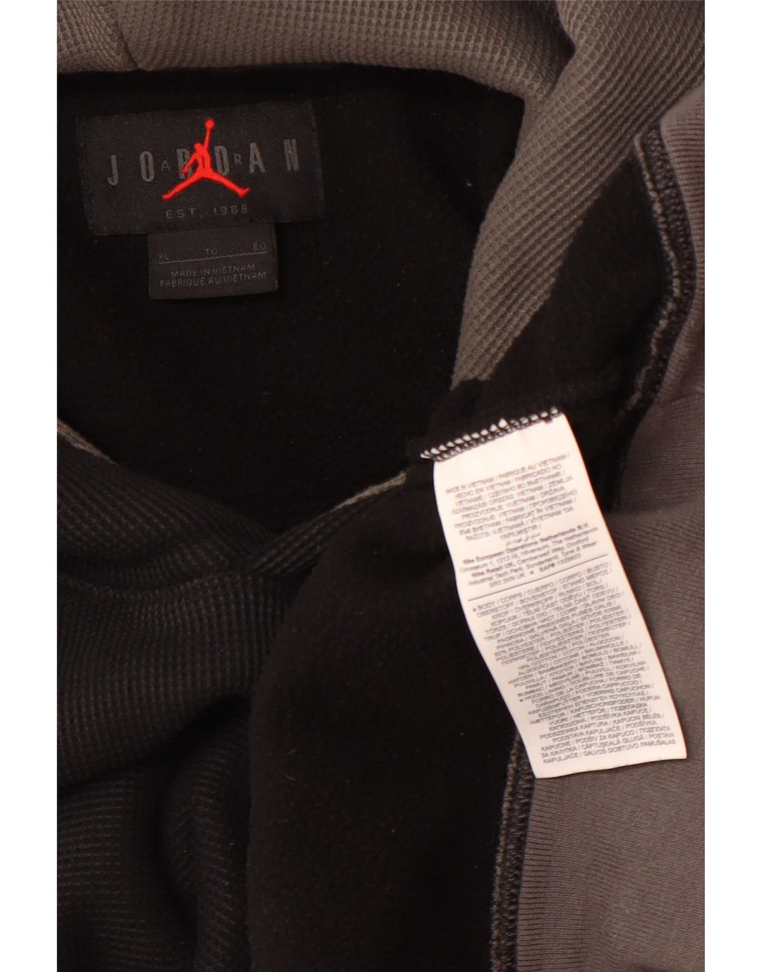 Felpa con cappuccio grafica Jordan da uomo XL poliestere nero