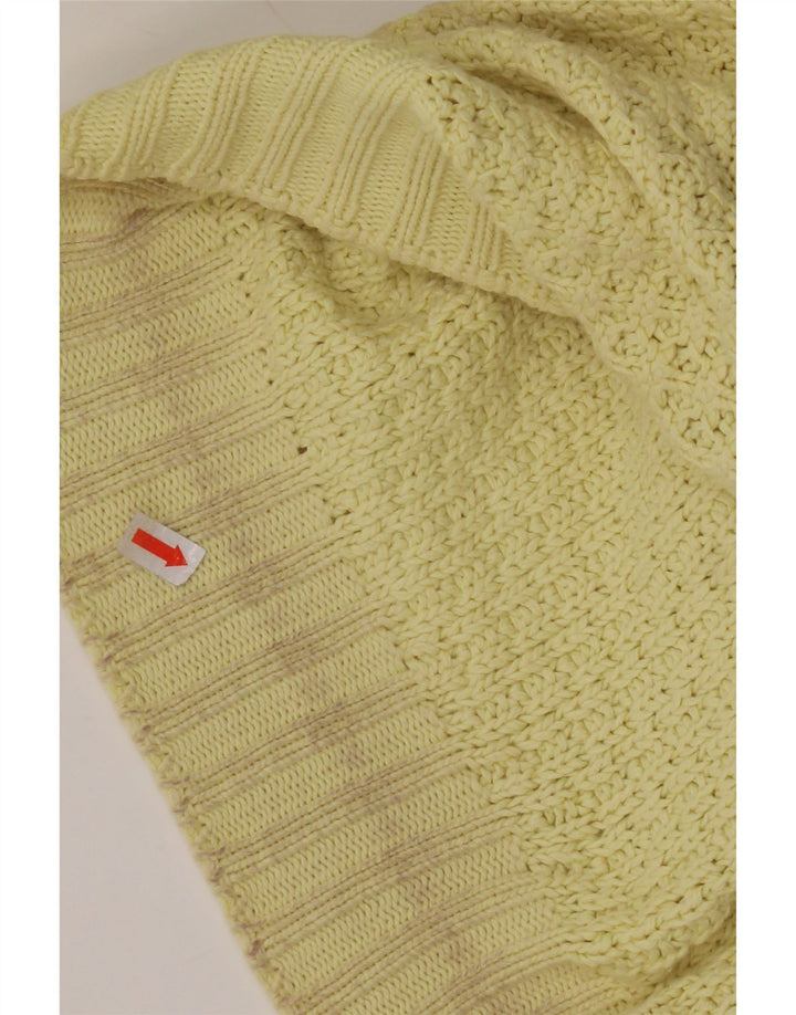 Maglione Girocollo Donna BENETTON IT 50 XL Cotone Giallo