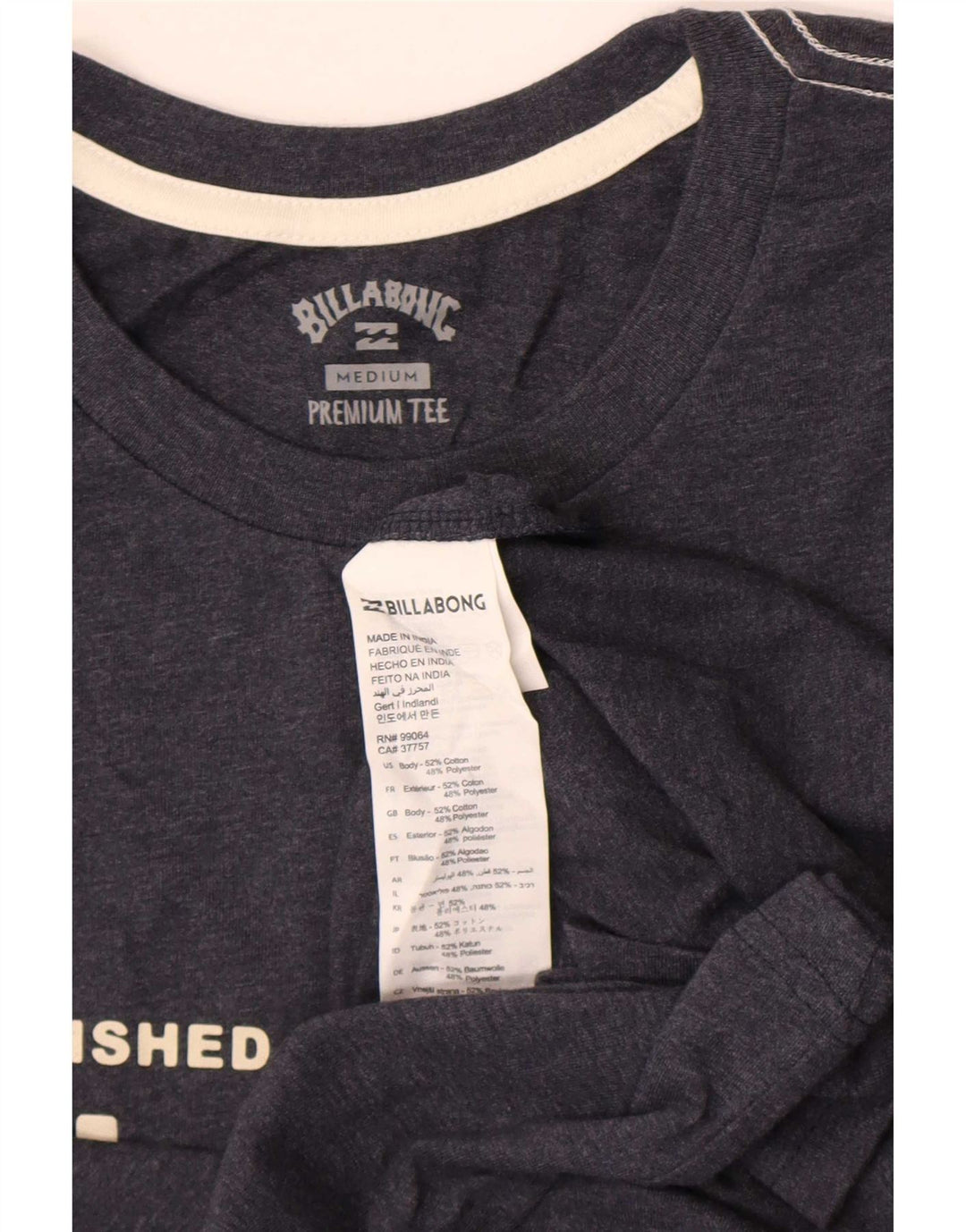 Maglietta grafica da uomo Billabong Top in cotone grigio medio