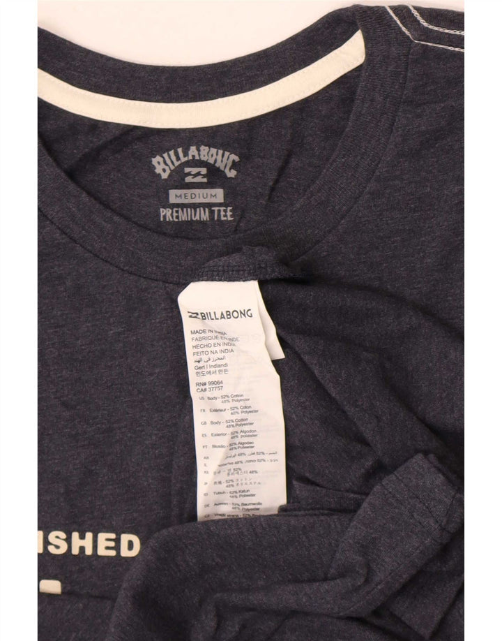 Maglietta grafica da uomo Billabong Top in cotone grigio medio