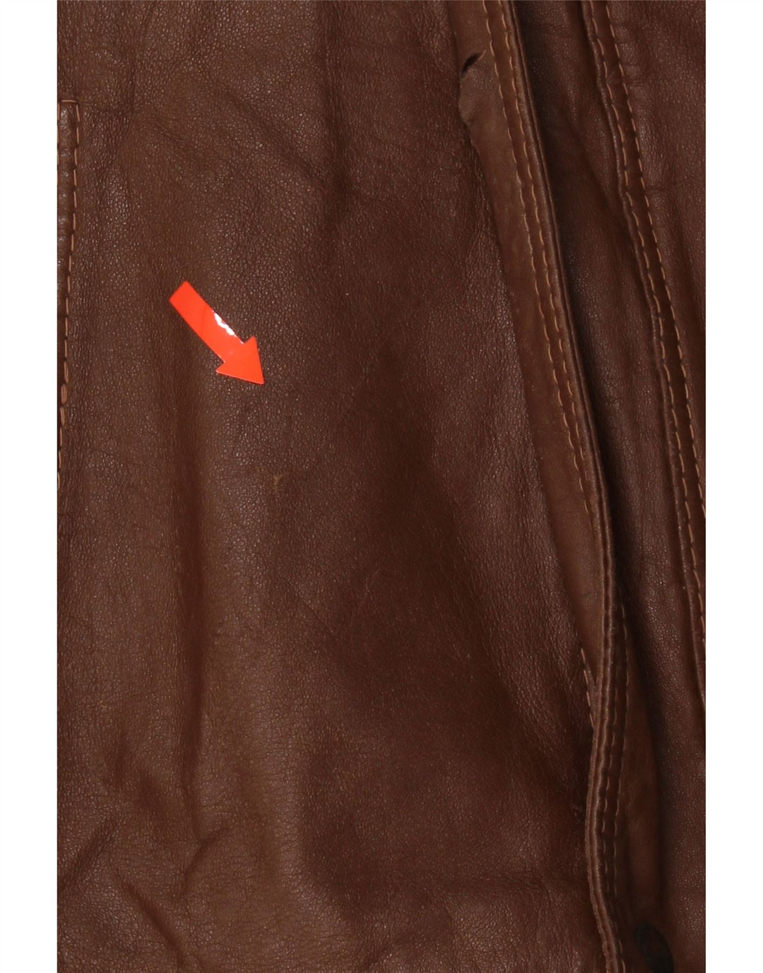 VINTAGE Mens Leather Jacket IT 46 Small Brown Leather Vintage Vintage and Second-Hand Vintage from Messina Hembry 