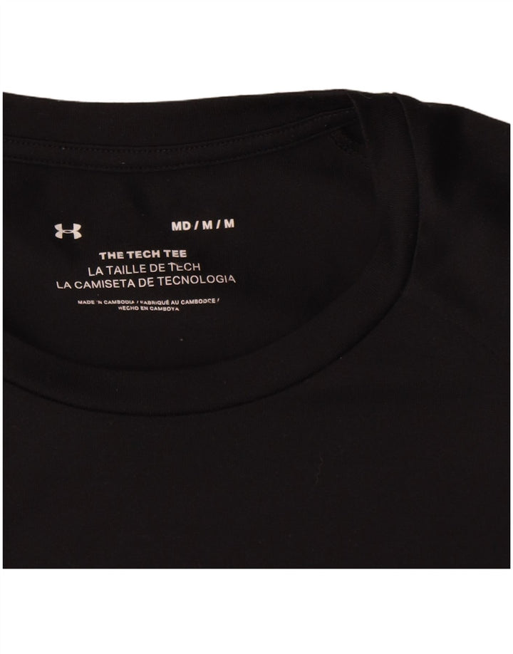 T-shirt da uomo Under Armour Top medio poliestere nero