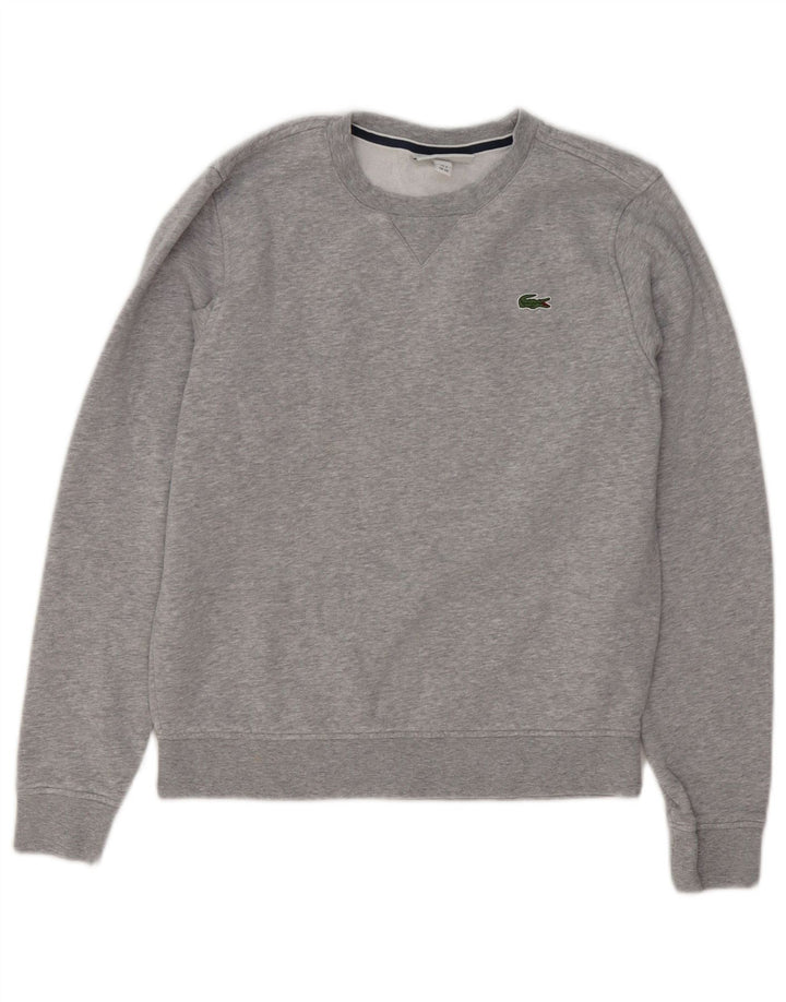 Felpa da uomo LACOSTE taglia 2 XS in cotone grigio