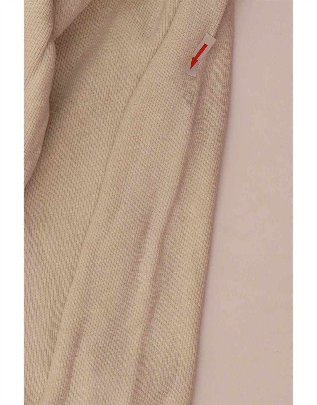 Sergio Tacchini Top da uomo con zip e collo a maniche lunghe in cotone beige medio