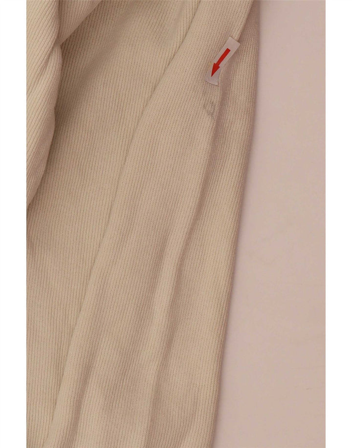 Sergio Tacchini Top da uomo con zip e collo a maniche lunghe in cotone beige medio