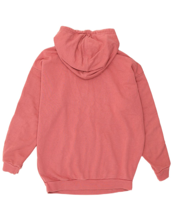Felpa con cappuccio grafica da donna ADIDAS UK 12 cotone color block rosa medio