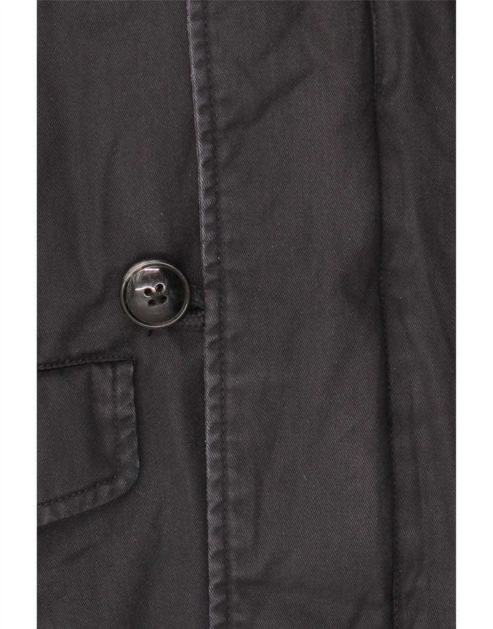 Giacca Parka con cappuccio da uomo Woolrich UK 40 Large Blu Navy in cotone