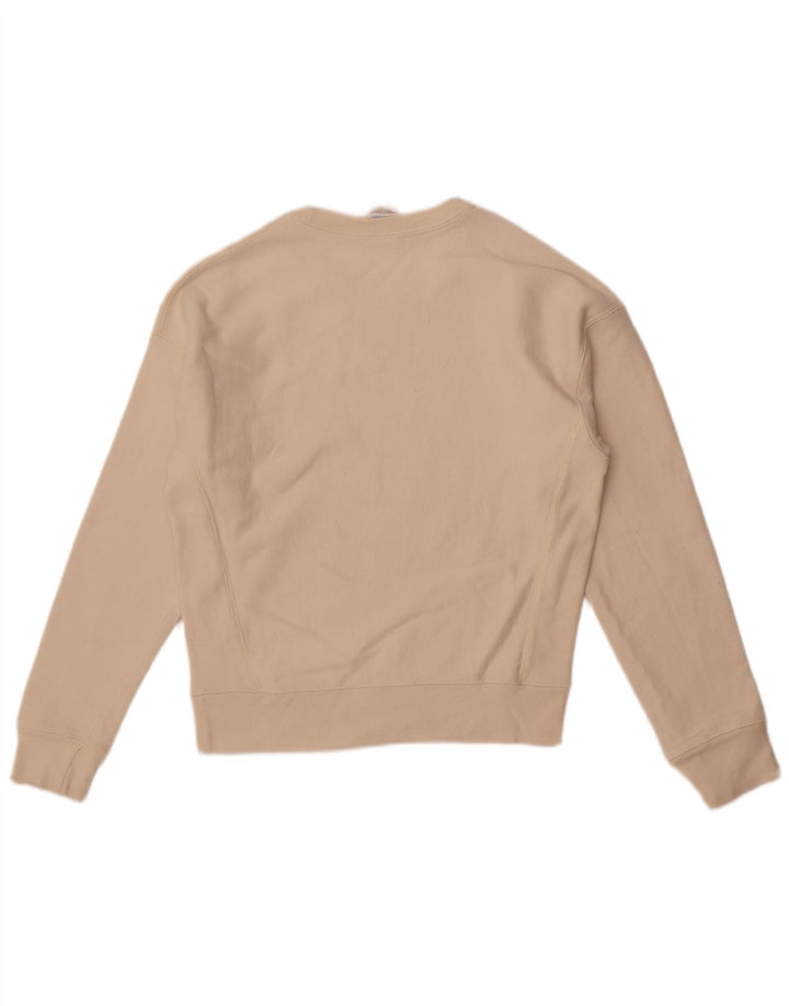 Felpa oversize da donna Champion Reverse Weave, maglione UK 10 piccolo bianco
